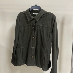 Eddie Bauer Corduroy Button Up Shirt Jacket in Size Large